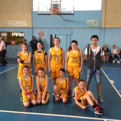 L'équipe Poussines-Benjamines lors des finales de Coupe de la Somme