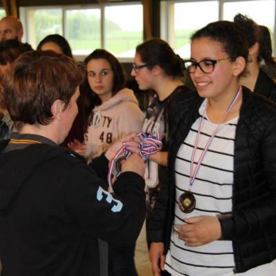 Remise des médailles aux joueuses de la MABB.