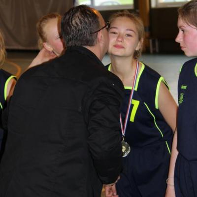 Remise des médailles aux joueuses du BBVB.