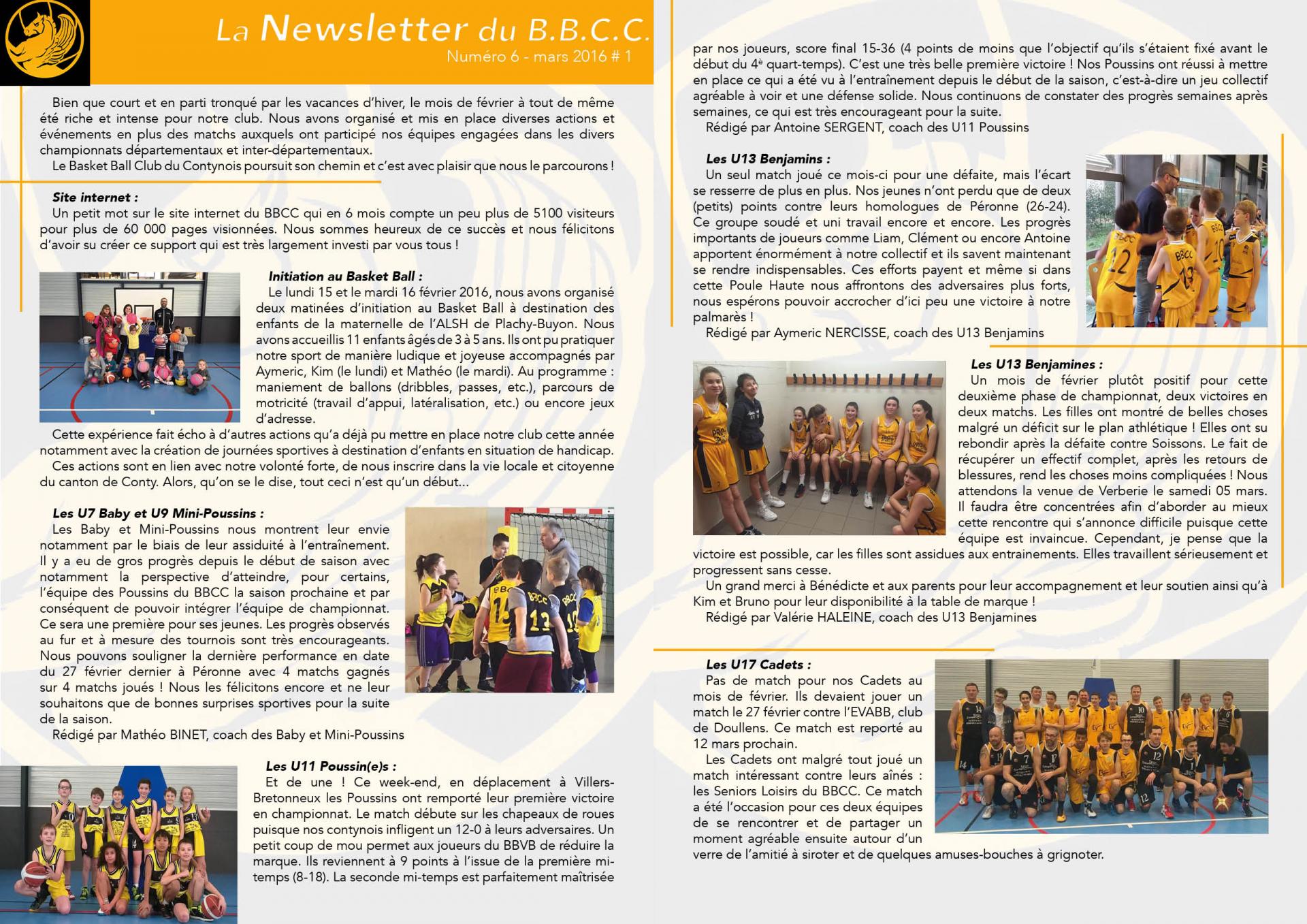 Newsletter #7 - mars 2016